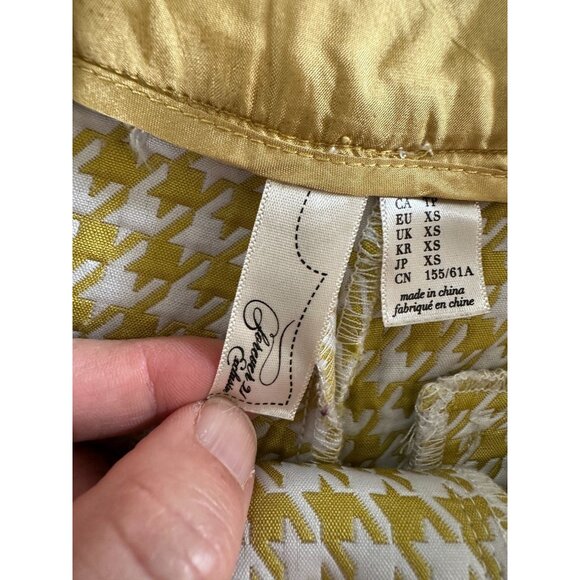 Forever 21 womens Yellow Shorts XS mini plaid polyester retro mid rise button - Picture 4 of 7